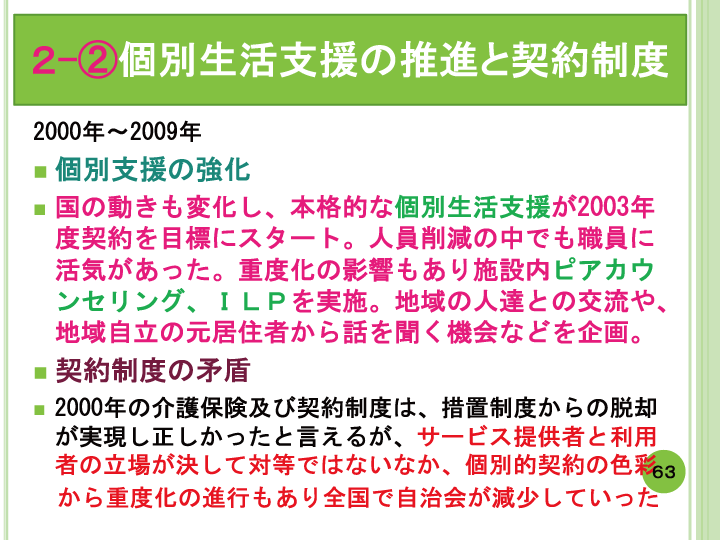 当事者主体をめぐる施設の５０年レポート画像